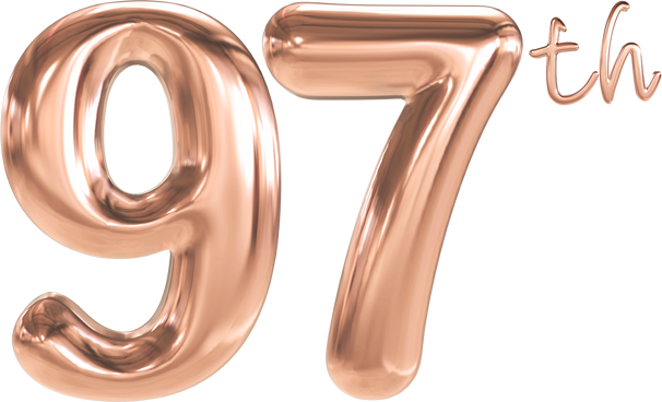 97th year anniversary - 3d number